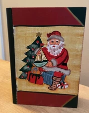 Vintage Santa Christmas Faux Book Box – Festive Holiday Décor Storage