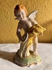 Small Vintage Dresden Harvest Angel Figurine from Germany