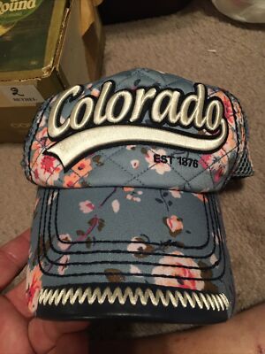 Robin Ruth Colorado Floral Blue/pink Snapback Cap | eBay