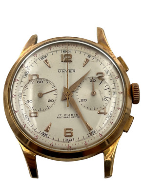 Rare Vintage UNVER Chronograph from the 1940s.