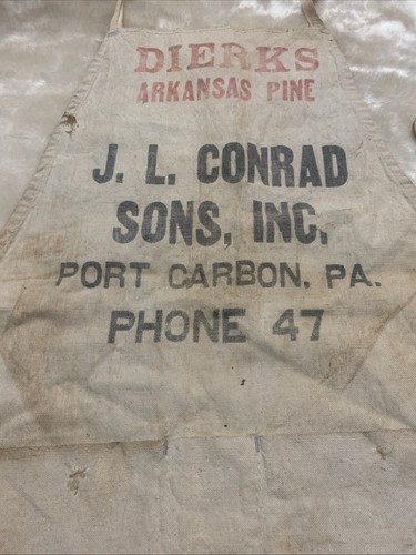 Vintage Advertising Nail Apron Dierks Arkansas Pine J.L. Conrad Port Carbon Pa - Picture 4 of 8
