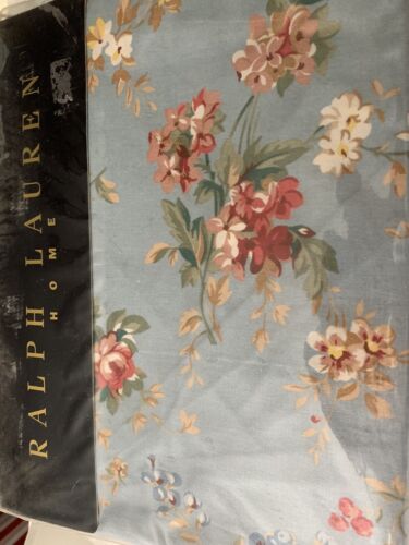 Neu aus altem Lagerbestand Ralph Lauren Yvette blau Blumenmuster Premium Twin Spannbetttuch für 39” x 75”