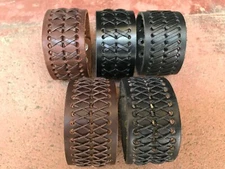 Leather Bracelet Punk Rock Unisex Wide Wrist Belt Wrap Cuff Wristband Bangle USA