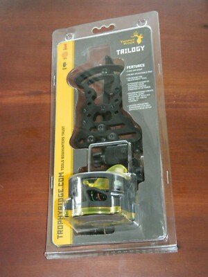 New Trophy Ridge Trilogy 3 Pin Slider Bow Sight- Black - Right Hand - Adjustable