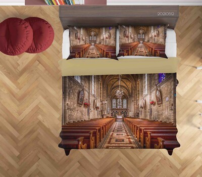 3D Kirche Interieur Kunst Quilt Cover Set Bettwäsche Sets Kissenbezüge