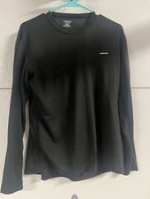 VTG Patagonia Capilene Base Layer Shirt Mens Sz M Black Long Sleeve Made in USA