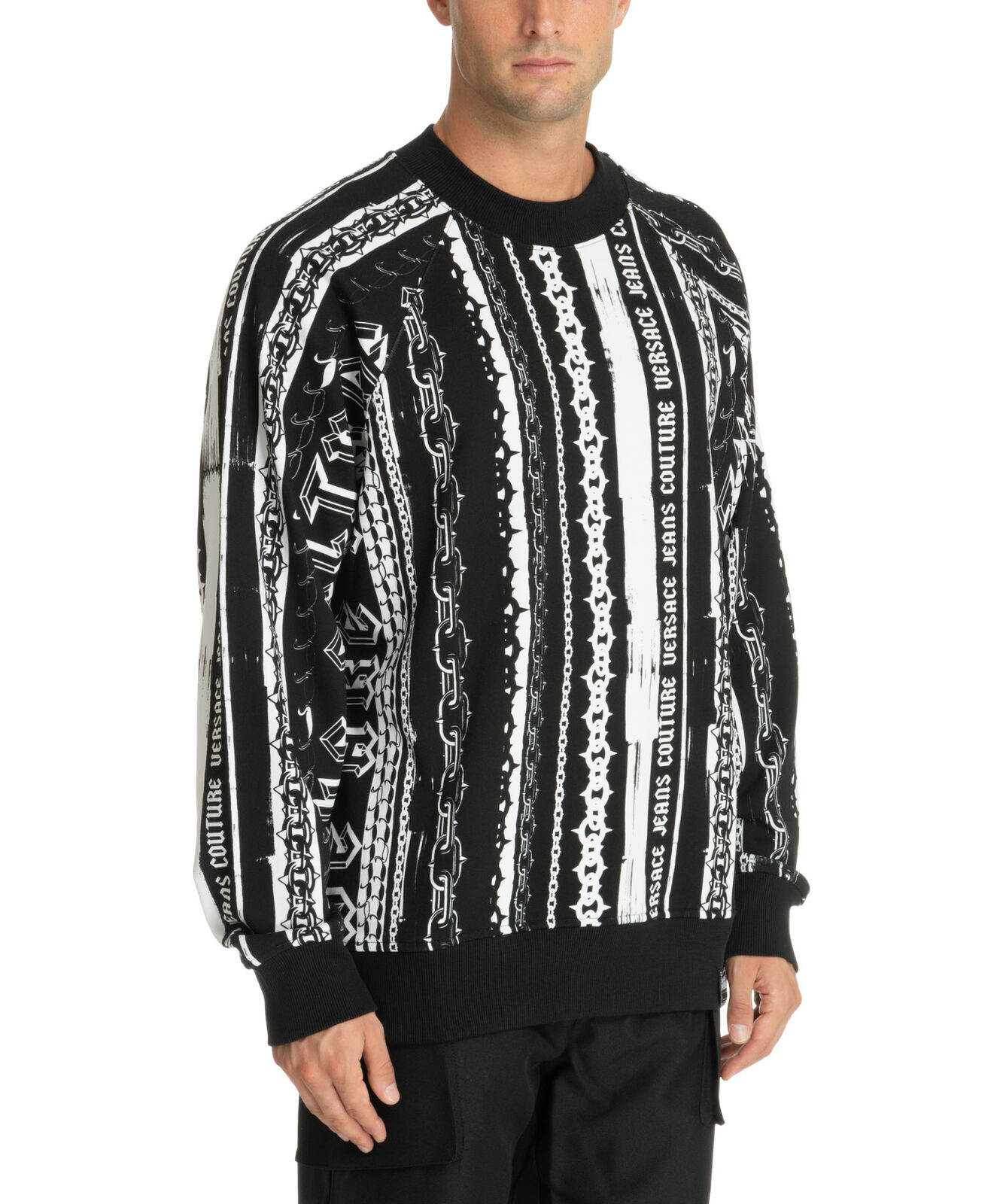Versace Jeans Couture Sweatshirt herren E77GAI3X0-EFS167_EL01 Black - White 27390₽