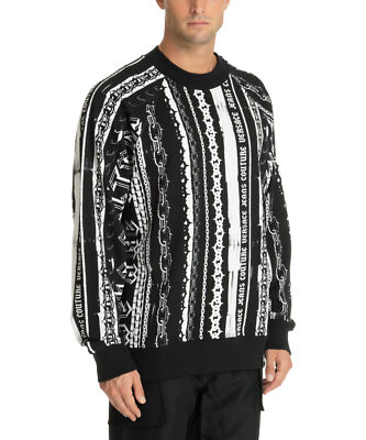 Versace Jeans Couture Sweatshirt herren E77GAI3X0-EFS167_EL01 Black - White