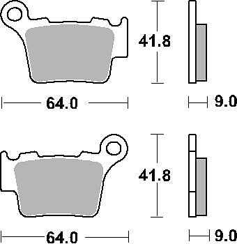 Plaquettes de frein KH368 off-road carbone haute performance