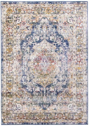 Vintage Traditional Rug Distressed Bohemian Medallion Faded Multi Coloured Mat - Picture 3 of 74