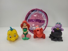Disney The Little Mermaid Vinyl Bath Toys Play Toys Figures Set of 4  Case