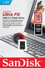 SanDisk 16GB Ultra Fit 16G CZ430 USB 3.1 Nano Flash Pen Drive SDCZ430-016G