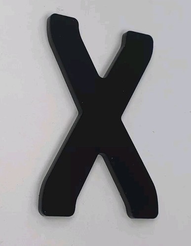 4D Acrylic GLOSS Black Letter 3mm Raised DIY Registration UK REG 3M | X x20 pcs - Picture 5 of 7