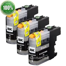 3PK LC-203BK XL Ink Cartridge For Brother MFC-J4620DW MFC-J4420DW MFC-J5520DW
