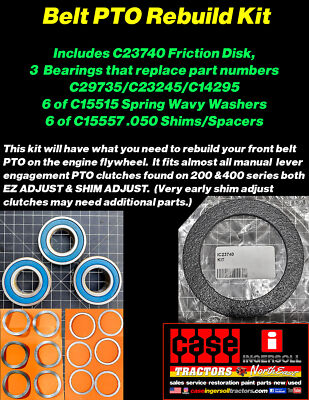 #ad #ad Case Ingersoll C23740 C29735 PTO CLUTCH REFRESH KIT C51456 C15515 C15557 For $213.75