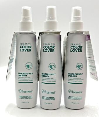 Framesi Color Lover Progressively Smooth Leave In Spray 6 oz-3 Pack
