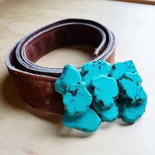 Sienna Laredo Embossed Leather Belt w/ Fringe