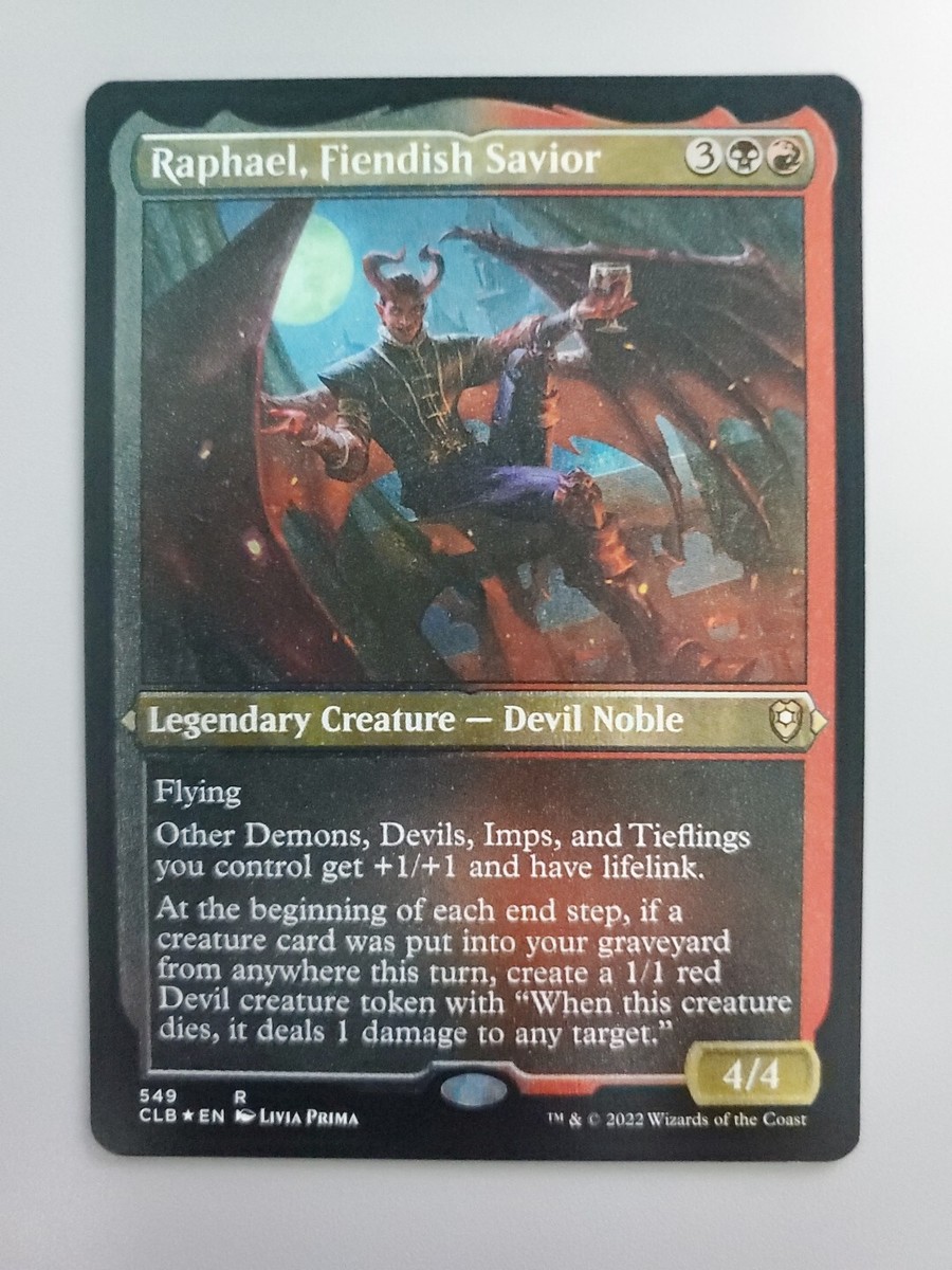 raphael mtg card MTG CLB: Raphael, Fiendish Savior (Legendary Creature) Showcase Rare 438