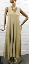 New Cecilia Natural 100% Cotton Khaki Sleeveless Maxi Dress sz M