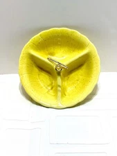 Vtg Lane & Company 1960 Cannery Yellow Nut/Candy/Trinket Dish GoldCalifornia MCM