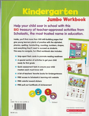 Scholastic Kindergarten Jumbo Workbook Age 4-5 545648904 for