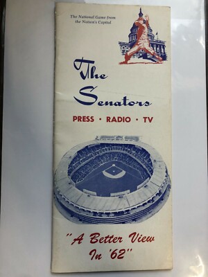 MLB BASEBALL THE SENATORS PRESS RADIO TV PROGRAM