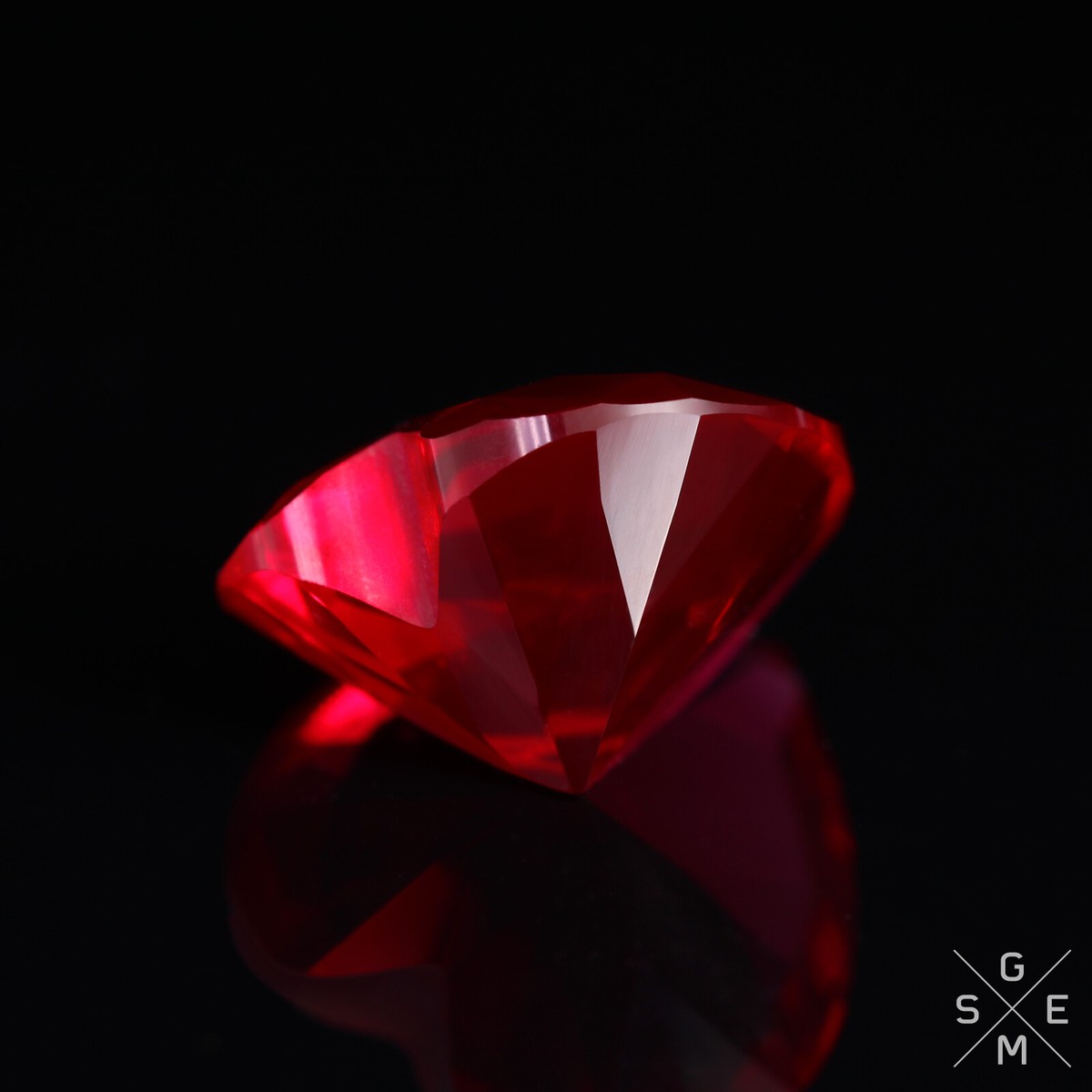Ruby Genuine Top Quality Created Corundum Heart Cut