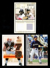 2005 JERSEYS PEDRO MARTINEZ MARIANO RIVERA 2007 UD JOE THOMAS RC RYAN BRAUN AUTO