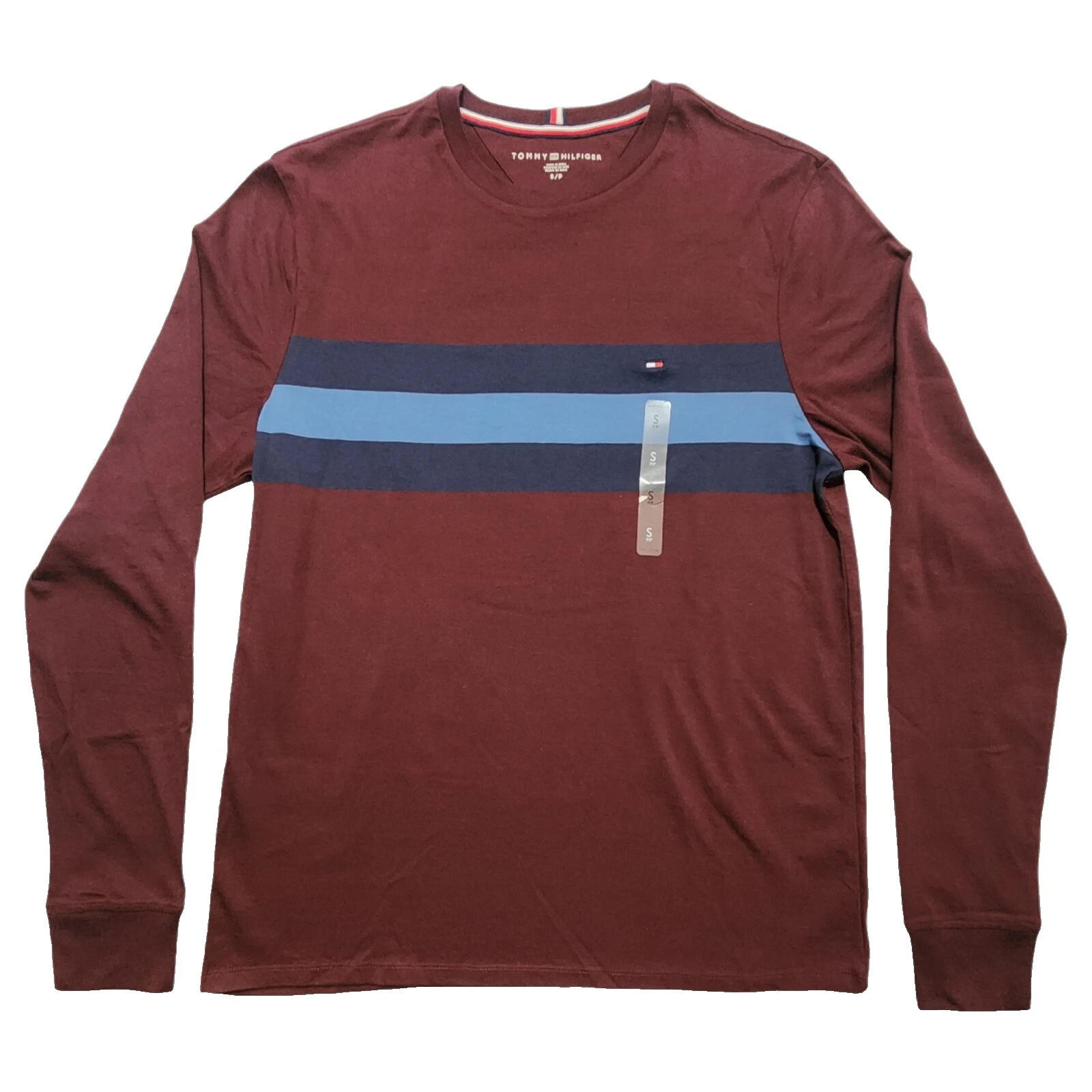 Tommy Hilfiger Long Sleeve Striped T-Shirts for Men