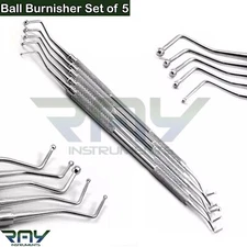 Dental Composite Filling Instruments Restorative Ball Burnisher Plugger Set of 5
