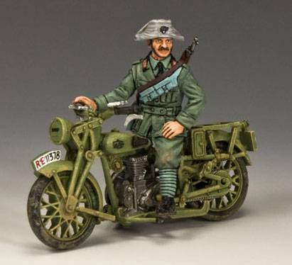 KING & COUNTRY WW2 GERMAN ARMY WH096 NORMANDY MOTORCYCLE DISPATCH