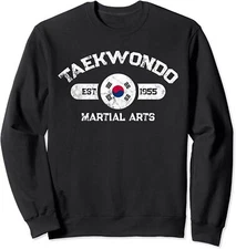 Taekwondo Established 1955 Taekwondo Martial Arts Unisex Crewneck Sweatshirt