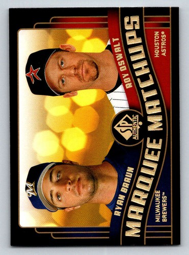 2008 SP Authentic Marquee Matchups #MM8 Ryan Braun/Roy Oswalt (ref 200470) - Picture 1 of 2