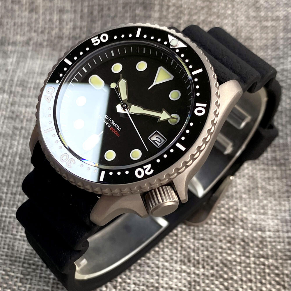 Titanium 42mm Tandorio Black Dial Sapphire Glass Japan NH35
