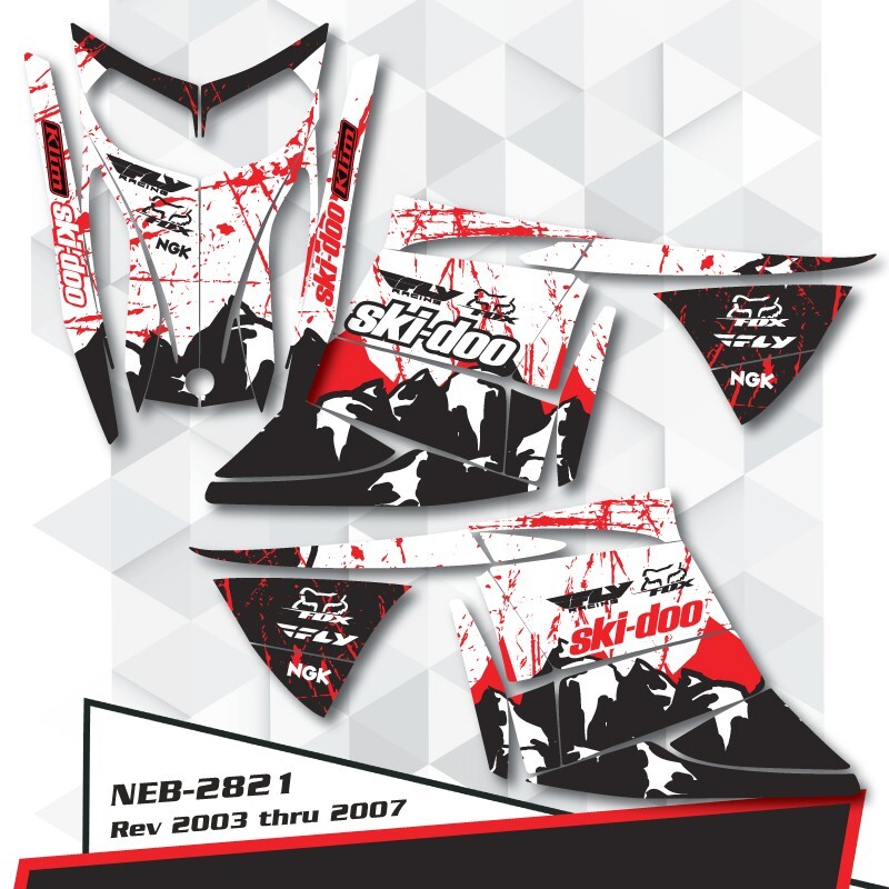 2003-2007 Ski-Doo Rev MXZ Summit GTX Graphic Decals Stickers Wrap