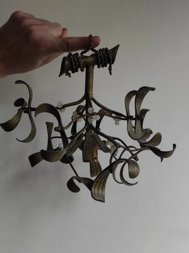 LUSTRE BOULE DE GUI ART NOUVEAU ANCIEN A RENOVER - Photo 2/16