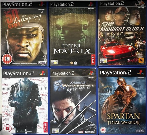 50 Cent, Matrix, Pharenheit, Wolverine, Spartan, Midnight Club Playstation 2