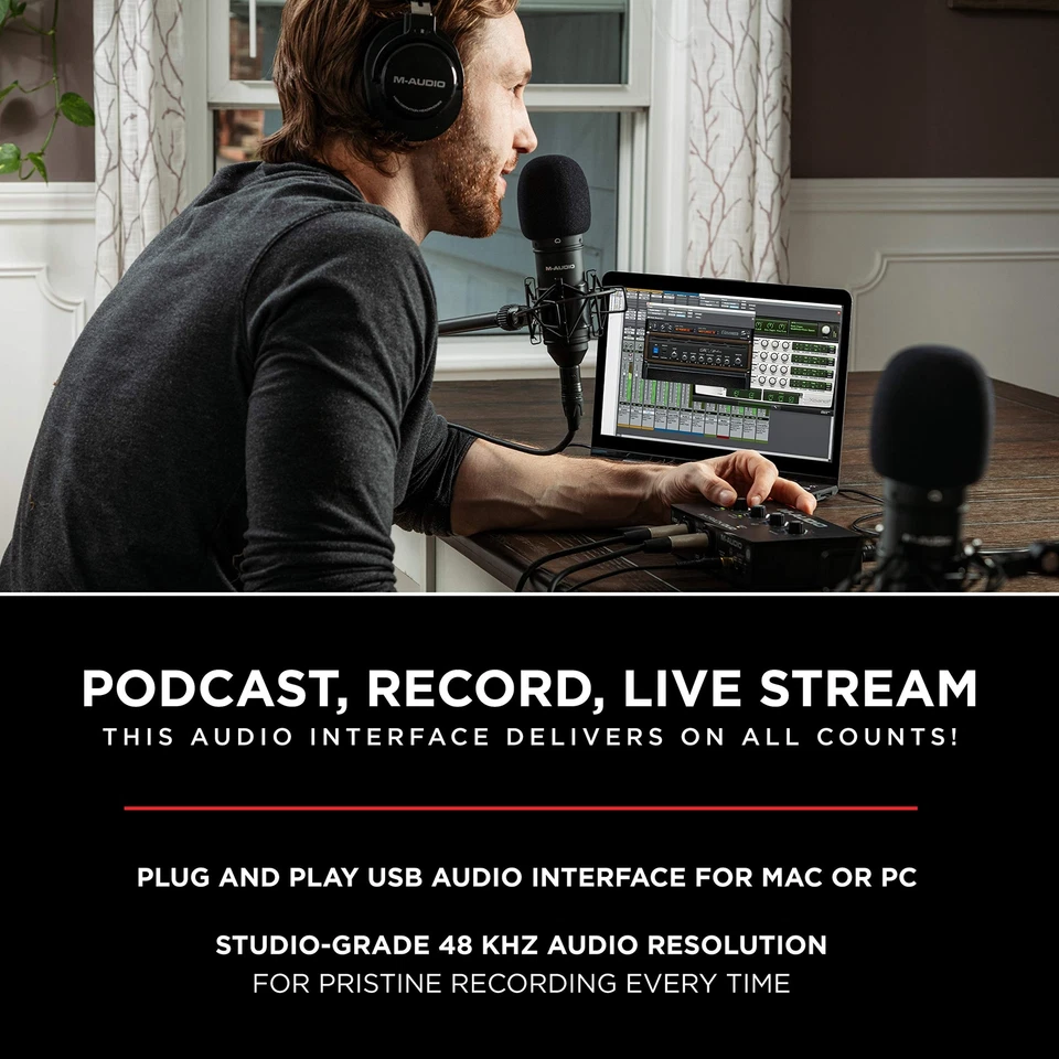 M-TRACK DUO Interface audio ou carte son USB avec 2 entrées pour microphones ... - Image 2 of 4