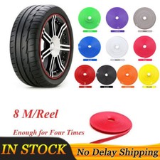 Car Wheel Hub Rim Edge Protector Ring 26ft Tire Guard Sticker Line Rubber Strip