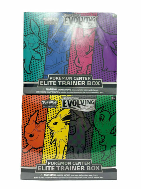  Pokémon TCG: Sword & Shield—Evolving Skies Elite Trainer Box,  Random, Size 6 : Toys & Games