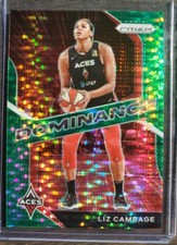 2021 WNBA Prizm Liz Cambage Dominance Green Pulsar Prizm SP #/25 #15 Aces