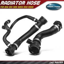 2x Upper & Lower Radiator Hose Pipe for BMW E60 525i 525xi 530i 530xi Automatic 