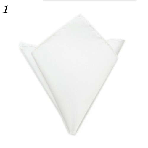 Men's Party Suit Pocket Square Solid Smooth Handkerchief Kerchief Towel Hanky US - Picture 13 of 41