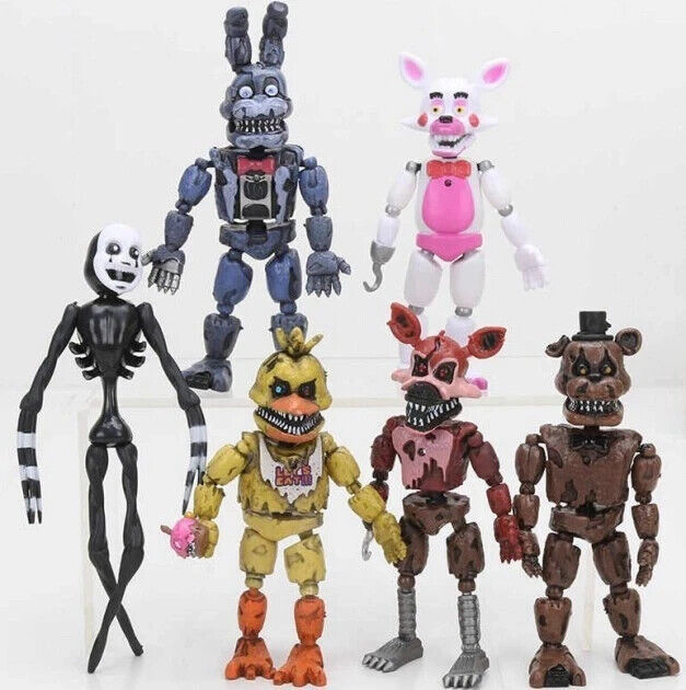 Kit 5 Bonecos Animatronics Five Nights At Freddy's Security em