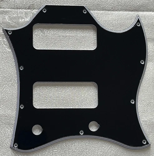 Custom For Gibson SG P90 Full Face Style Guitar Pickguard 5-Ply Black
