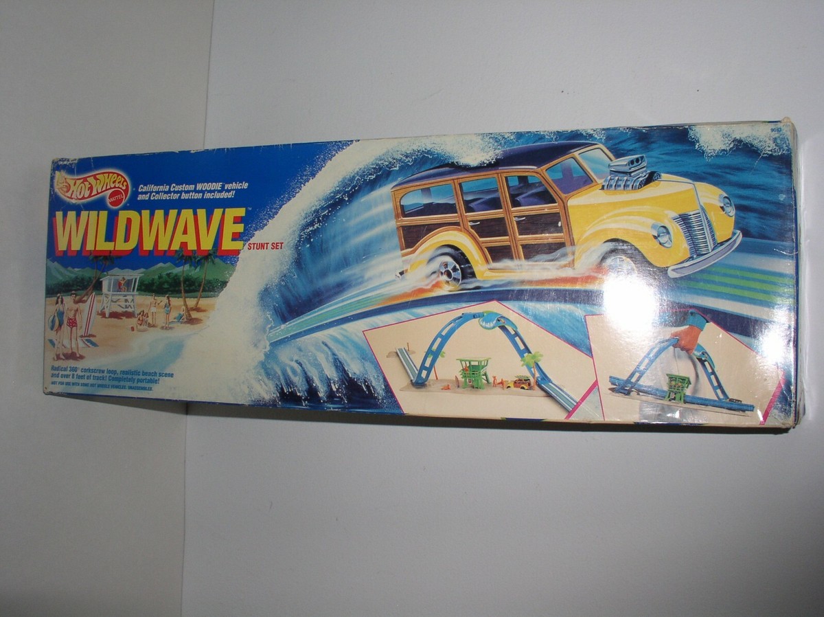 Vintage 1989 Mattel Hot Wheels WILDWAVE STUNT SET Complete NOS