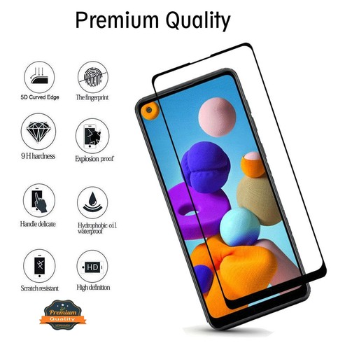 For T-Mobile Revvl 6 5G Tempered Glass Screen Protector Full Coverage 9H Curved - 第 1/6 張圖片