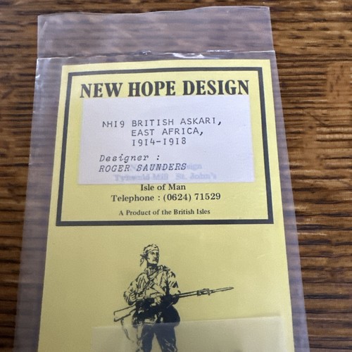 NEW HOPE DESIGN NH19 BRITISH ASKARI EAST AFRICA 1914-1918 54MM UNPAINTED NEW - Picture 3 of 4