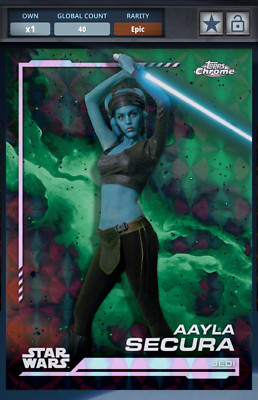 TOPPS STAR WARS CARD TRADER 2024 CHROME AAYLA SECURA KASHYYK GREEN EPIC 99CC