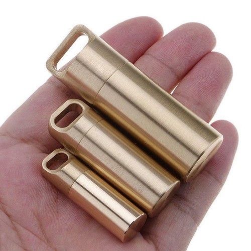 Travel Waterproof Pill Box Case Holder Container Metal Keyc Capsule